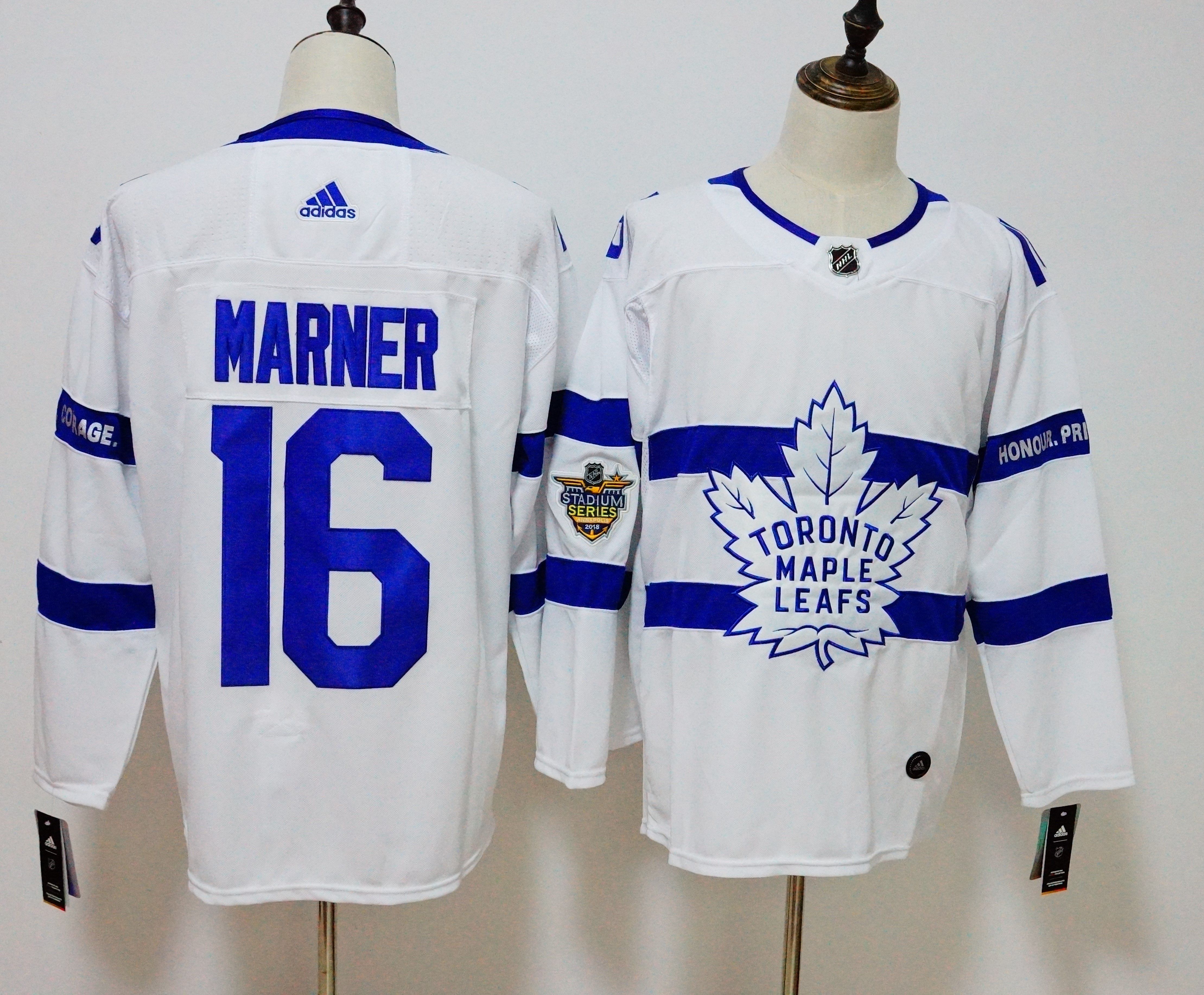 Men Toronto Maple Leafs #16 Marner White Adidas AD NHL Jerseys->women nhl jersey->Women Jersey